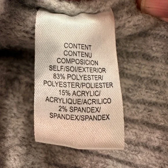 WAYF Cable Knit Cardigan Women XL Grey Pearl Button Bow Accent | Coquette - Picture 6 of 8